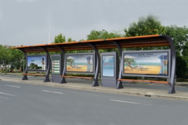 候車亭滾動燈箱一般安裝幾幅(fú)畫麵