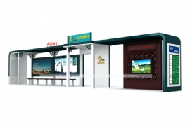 仿古候車亭從眾多候車亭中"突出重圍"