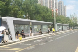 長沙超長款候車亭正式投入使用