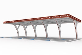​西藏停車棚發貨案例​